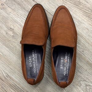 Donald J. Pliner Brown Suede Slip-On Loafers